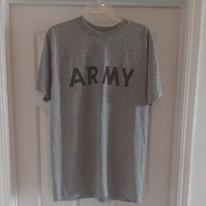 U.S. Army Gray Short Sleeve Tee with Bold Chest Logo